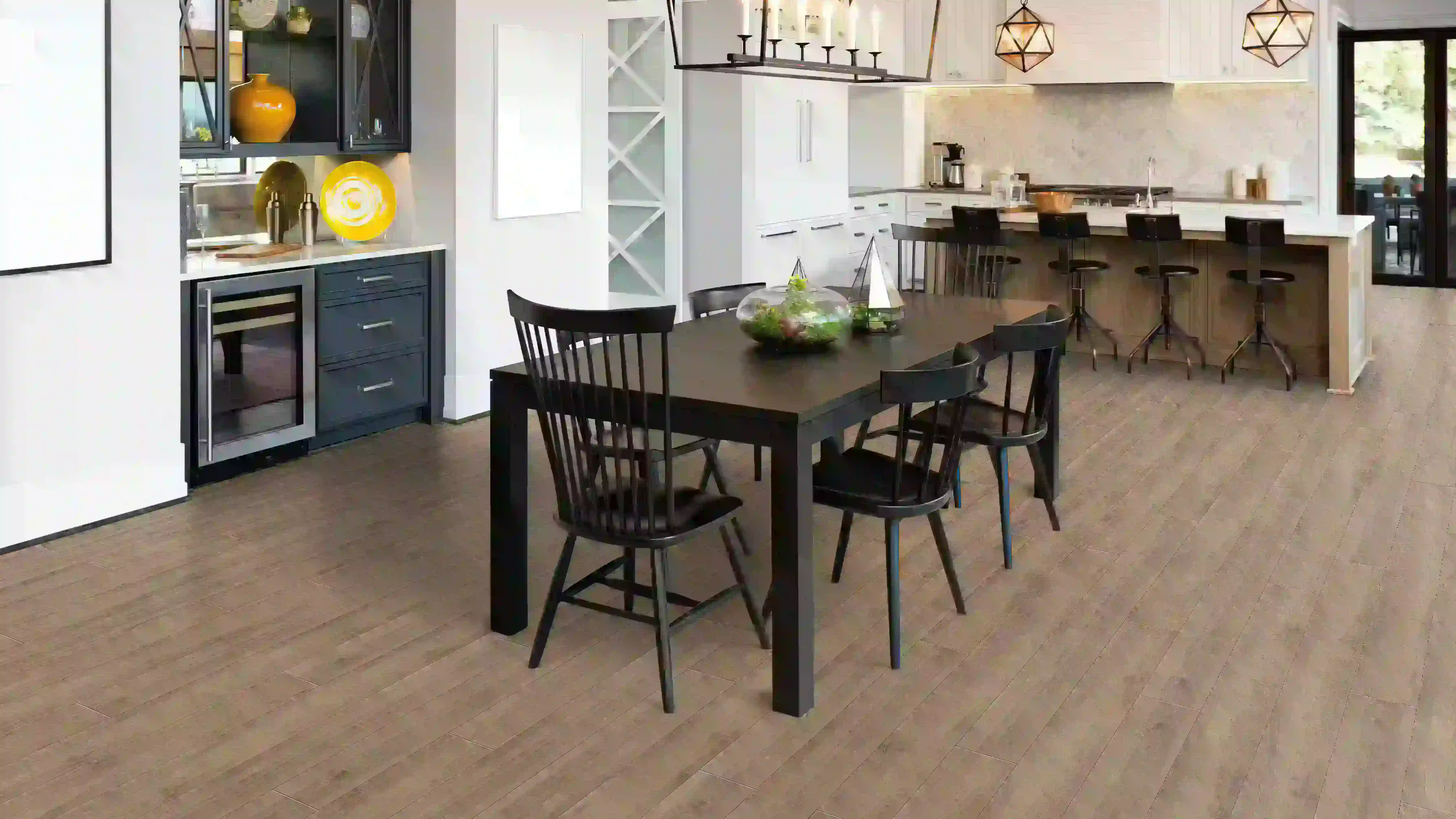 elm point flooring in dining room