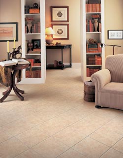 tan vinyl flooring in a living room in jacksonville