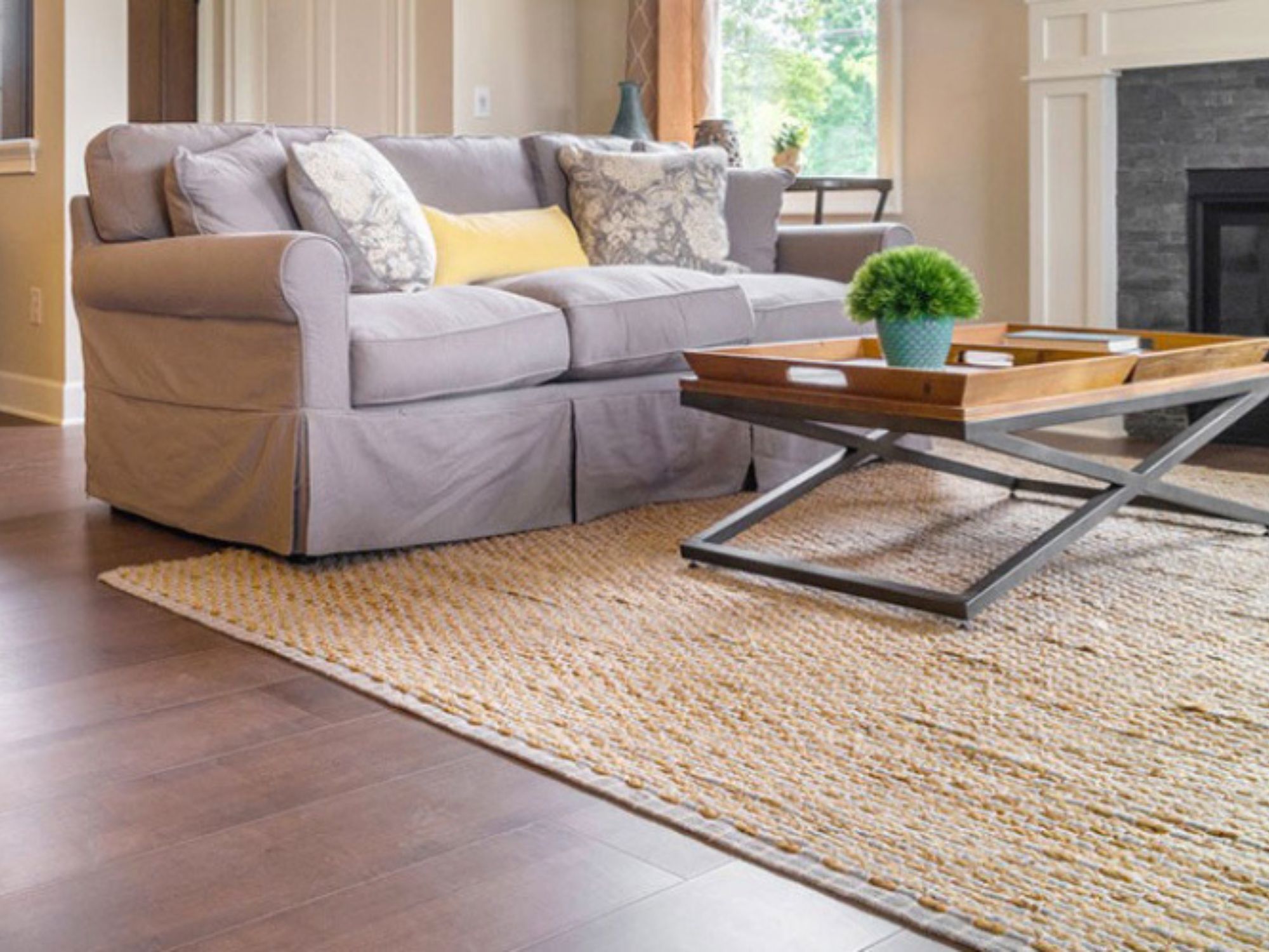 area rug in a Florida living room from The Floor Trader