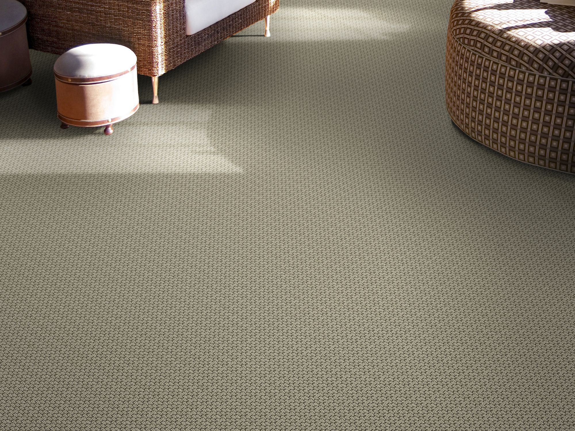 beige textured carpet in a living room
